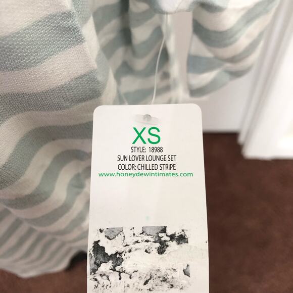 Honeydew Intimates Womens Sun Lover‎ Lounge Set XS Chilled Stripes French Terry - Picture 4 of 15